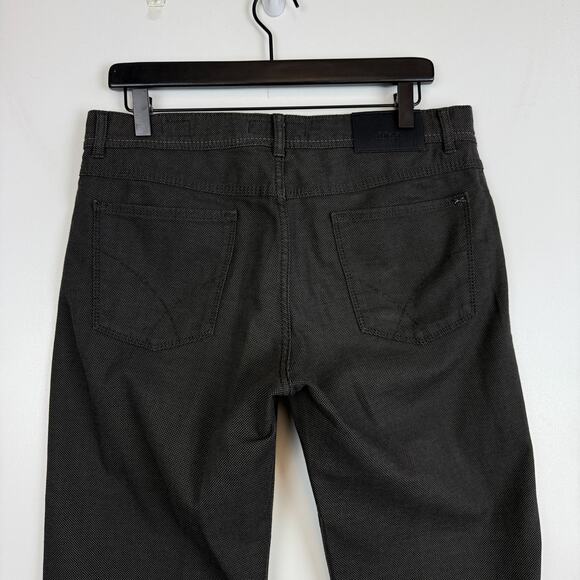 BRAX Mens Cooper Fancy Regular Pants Brown Black - Size 33x30 - Picture 7 of 13